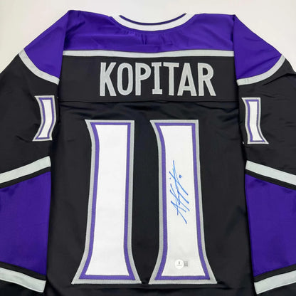 Black purple silver custom jersey with number 11 and signature from professional sports league