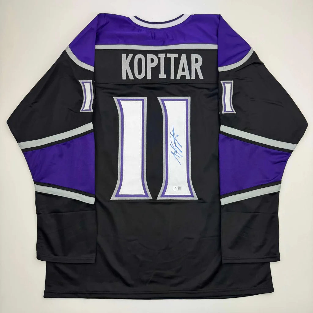 Black and purple custom jersey with number 11 and signature for professional sports fans