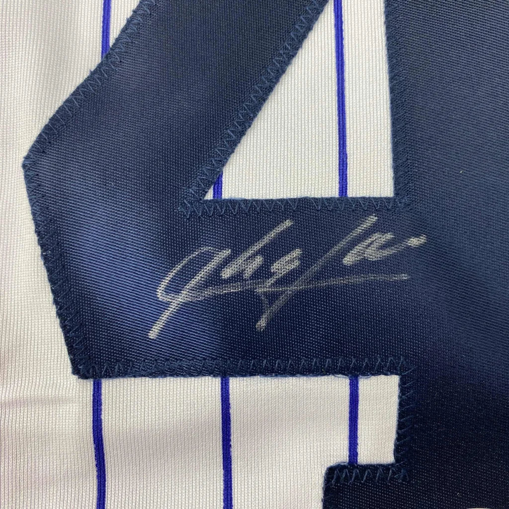 Autographed Aroldis Chapman New York Pinstripe Baseball Jersey Beckett BAS COA | Authenticated Signed Sports Jersey | vintageantiquesgifts.com