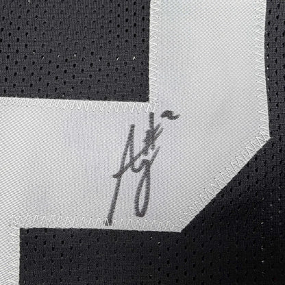 Autographed Ashton Jeanty black custom jersey in professional sports league