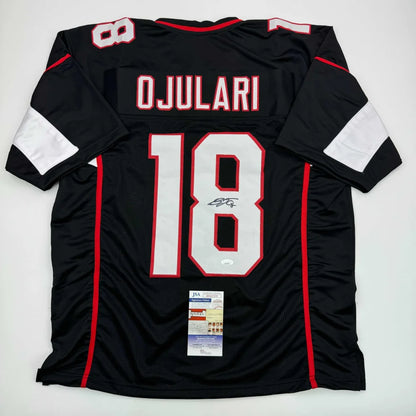 Autographed B.J. BJ Ojulari Arizona Black Football Jersey JSA COA | Hall of Fame Sports Memorabilia | vintageantiquesgifts.com