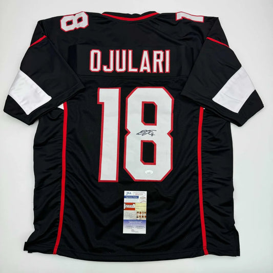 Autographed B.J. BJ Ojulari Arizona Black Football Jersey JSA COA | Hall of Fame Sports Memorabilia | vintageantiquesgifts.com