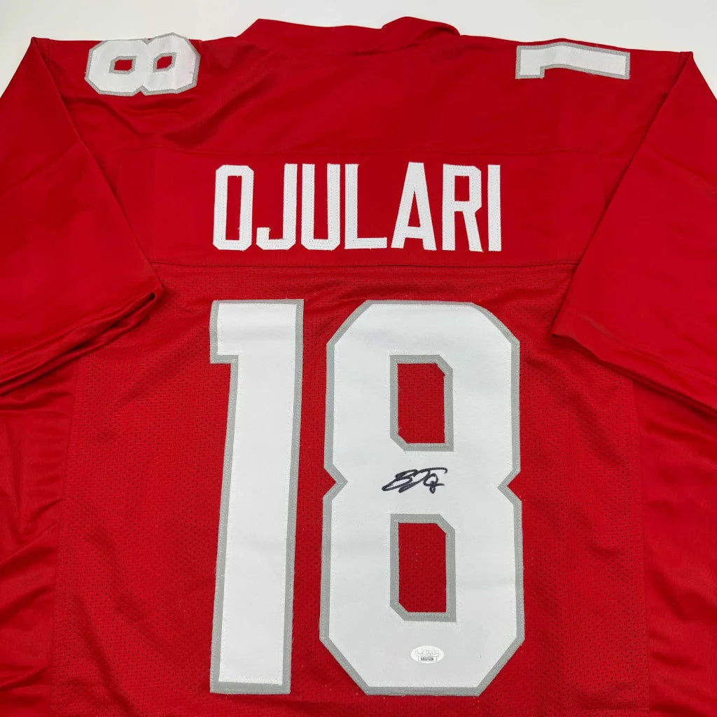Autographed B.J. BJ Ojulari Arizona Red Football Jersey JSA COA | Certified Authentic Signed Memorabilia | vintageantiquesgifts.com