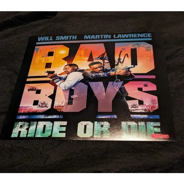 Autographed signed 8x10 Bad Boys Ride or Die movie poster with authentication