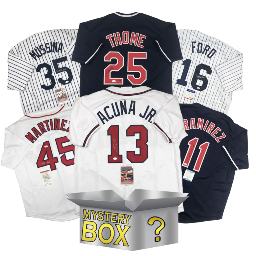 Autographed custom jersey mystery box with PSA JSA authenticated jerseys collection
