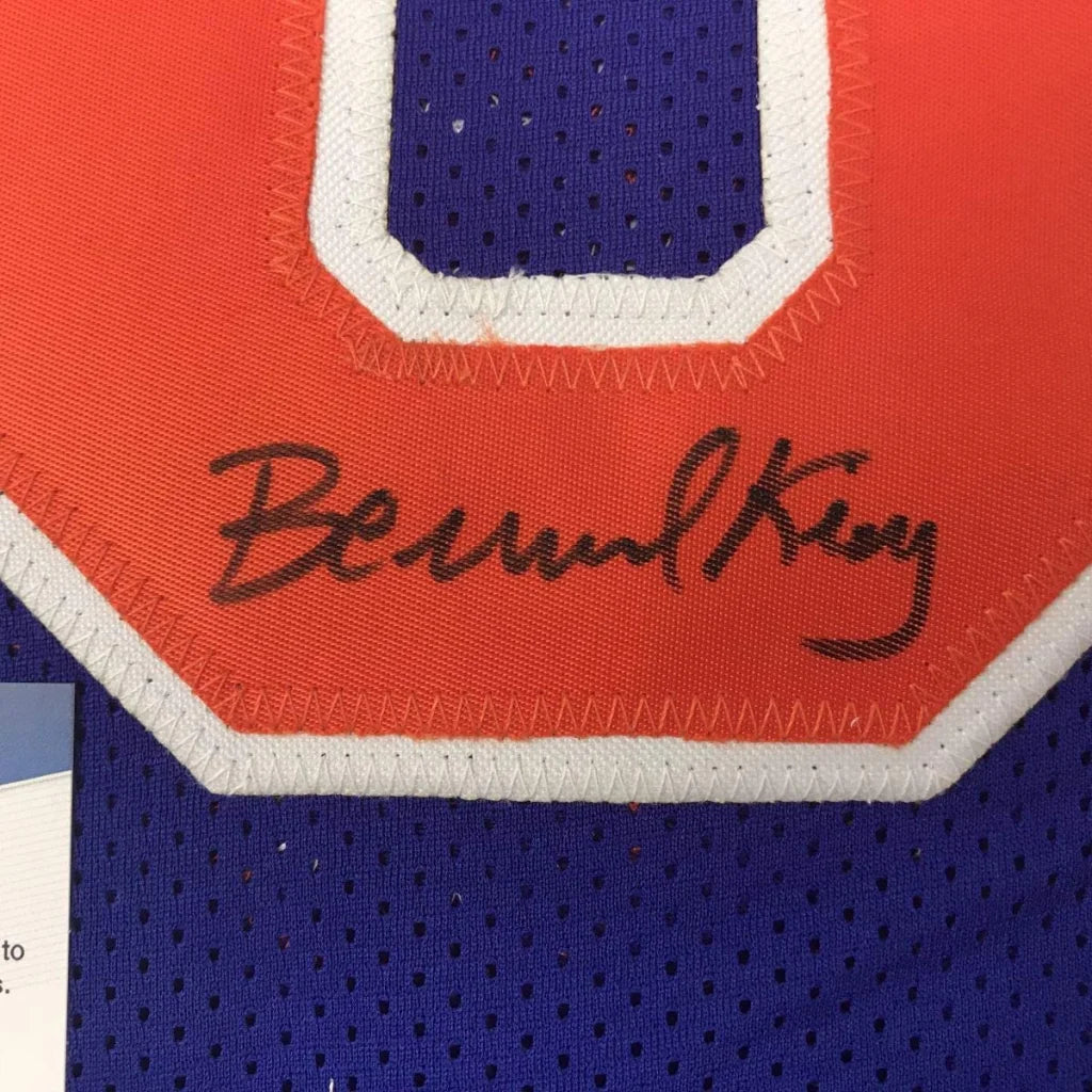 Autographed Bernard King Custom Jersey for professional sports with Beckett BAS COA