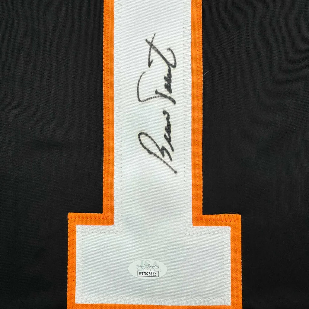 Autographed Bernie Parent Philadelphia Black Hockey Jersey JSA COA | Authenticated Signed Sports Jersey | vintageantiquesgifts.com