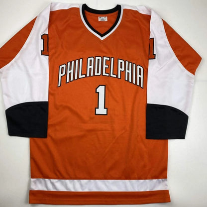 Autographed Bernie Parent Philadelphia Orange Hockey Jersey JSA COA | Authenticated Signed Sports Jersey | vintageantiquesgifts.com