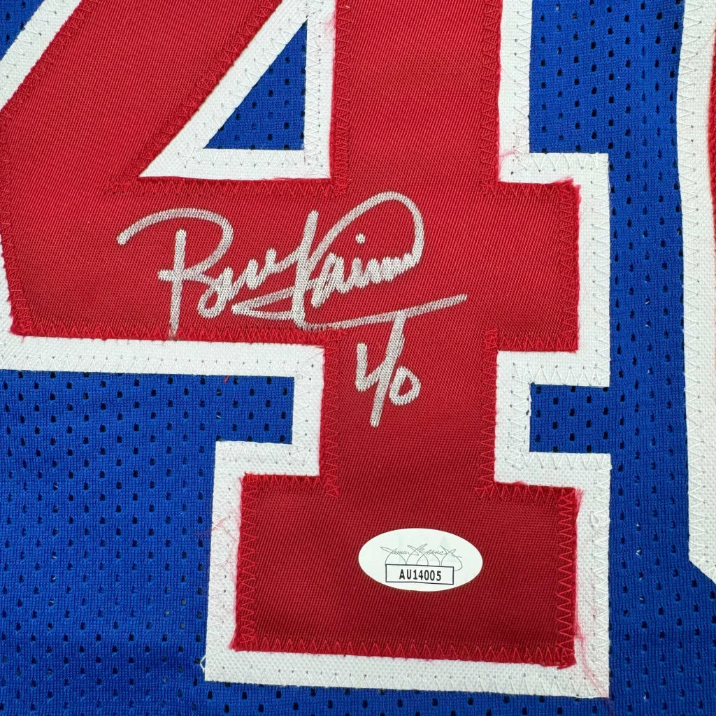 Autographed Bill Laimbeer Detroit Blue Basketball Jersey JSA COA | Authenticated Signed Sports Jersey | vintageantiquesgifts.com