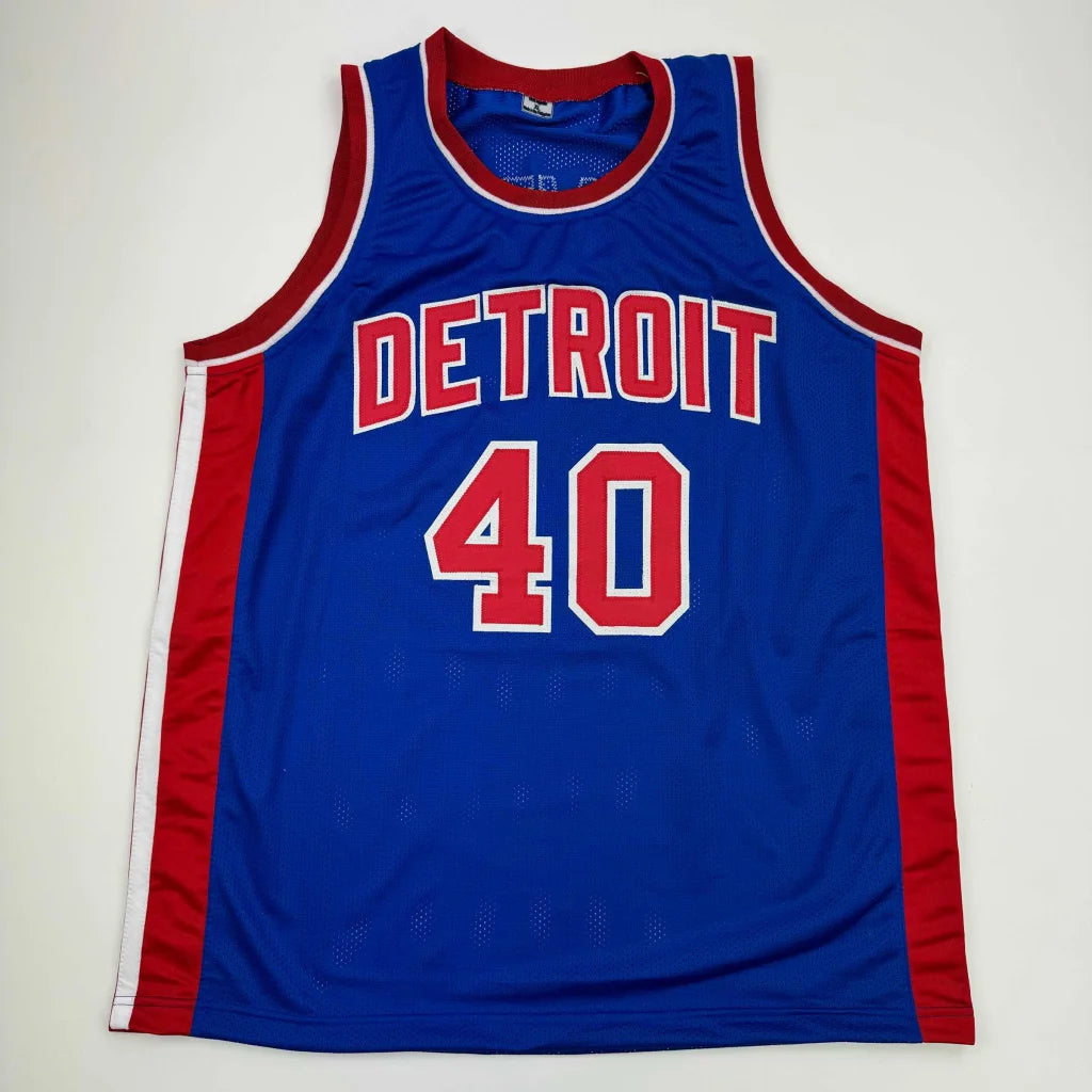 Autographed Bill Laimbeer Detroit Blue Basketball Jersey JSA COA | Authenticated Signed Sports Jersey | vintageantiquesgifts.com