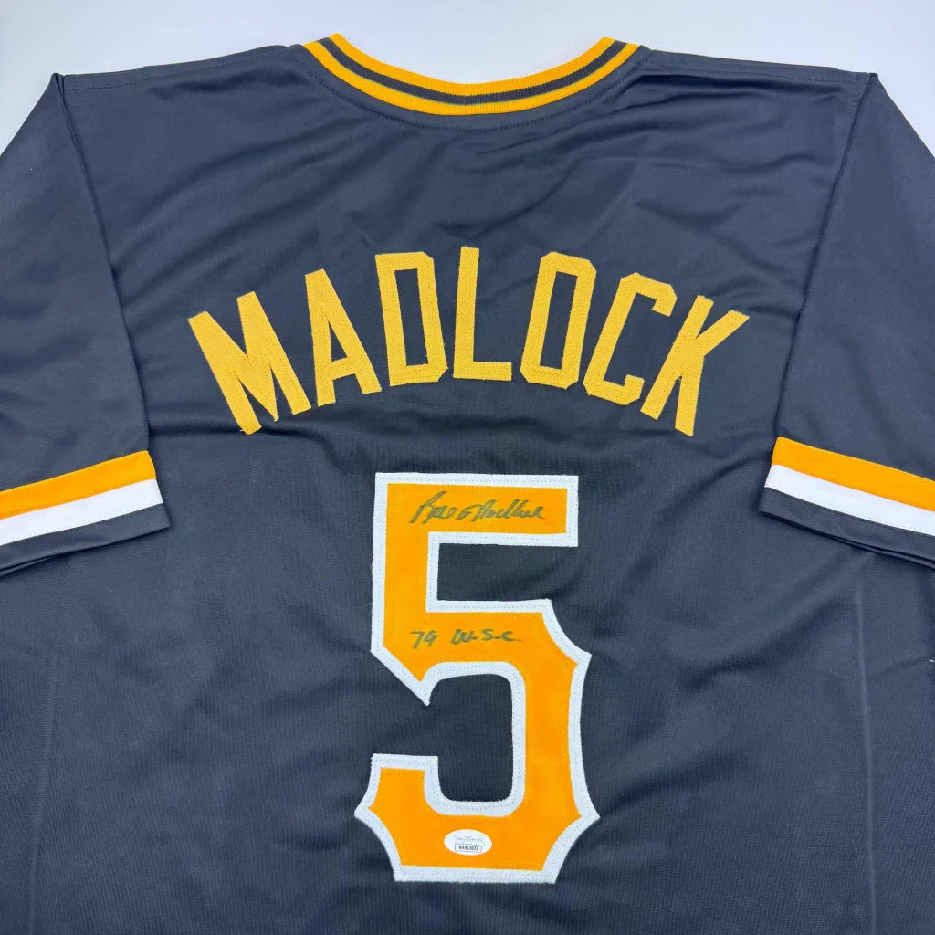 Autographed Bill Madlock Pittsburgh Pirates custom jersey with number 5