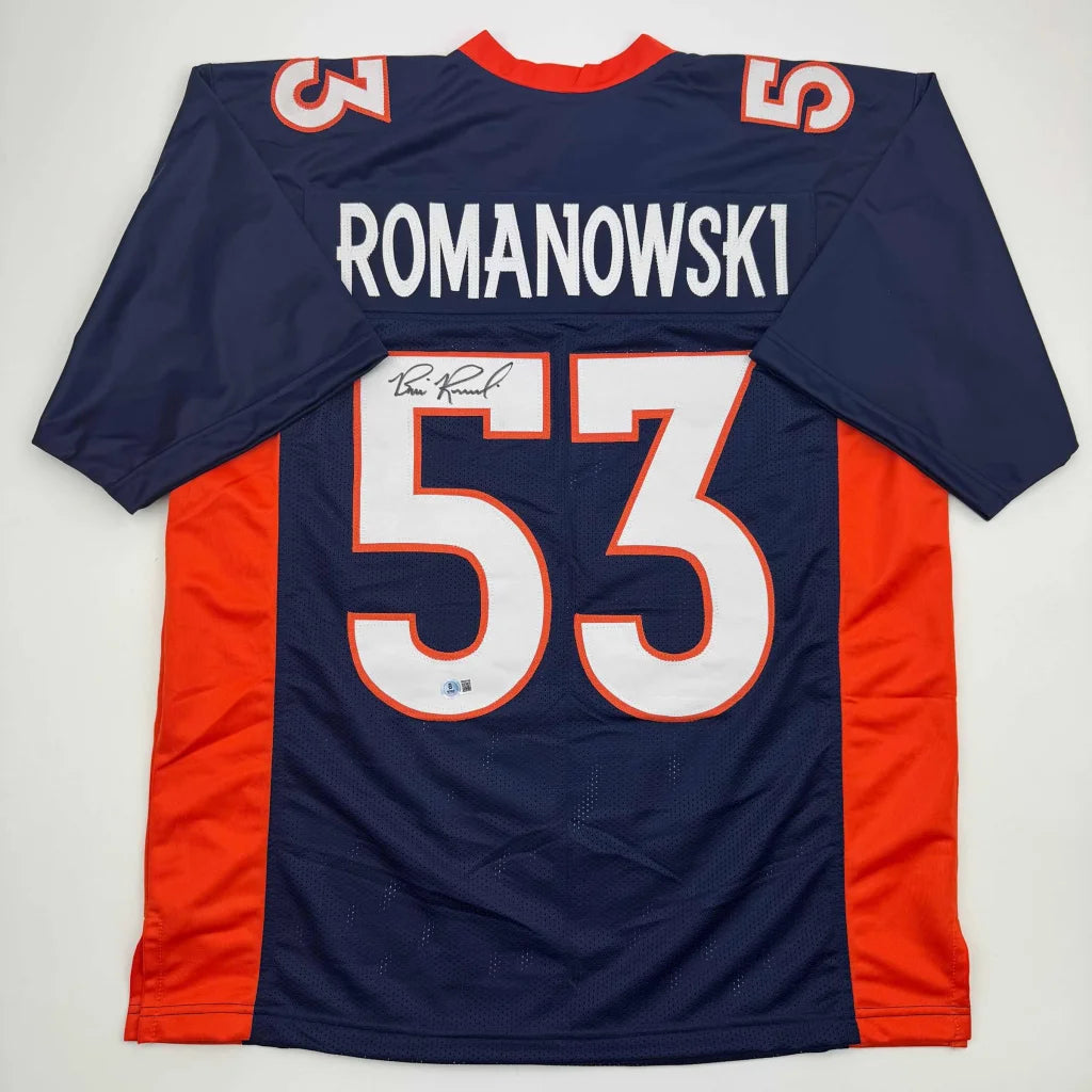 Autographed Bill Romanowski Denver Broncos custom jersey with number 53