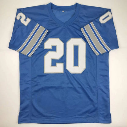 Autographed Billy Sims 80 ROY Detroit Blue Football Jersey JSA COA | Authenticated Signed Sports Jersey | vintageantiquesgifts.com