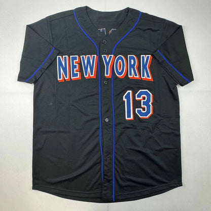 Black custom jersey with NEW YORK lettering and number 13 from Billy Wagner sports collectible