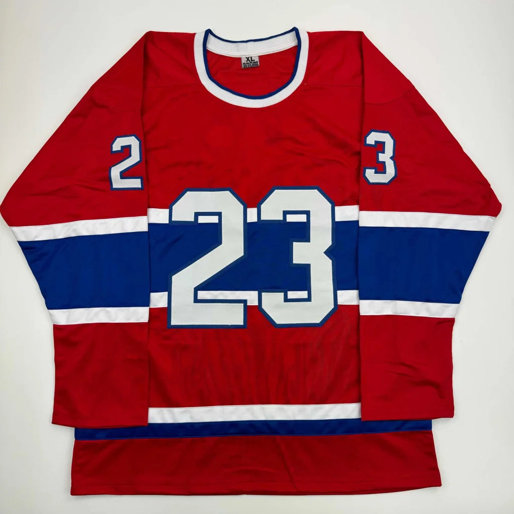 Autographed Bob Gainey custom Montreal Canadiens red hockey jersey number 23