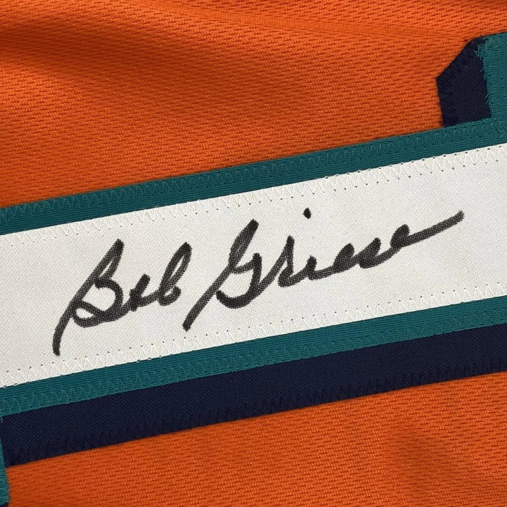 Bob Griese autographed custom jersey with Bud Briefer signature label, JSA COA