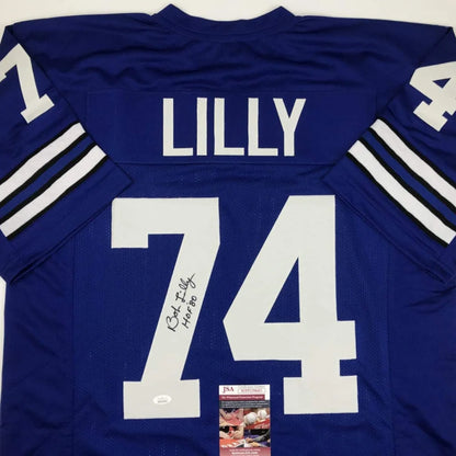 Signed Bob Lilly #74 football jersey for professional sports fans in a custom jersey design