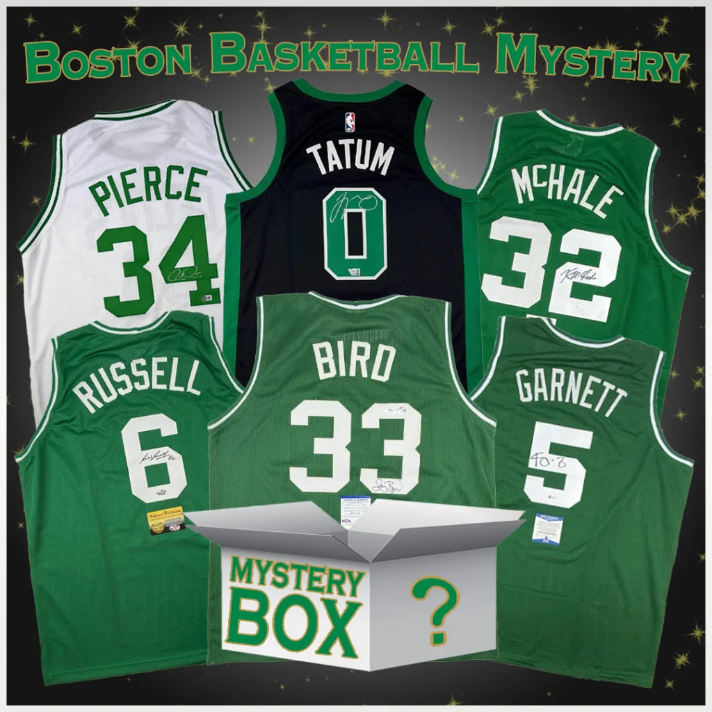 Autographed Boston Basketball Jersey Mystery Box with PSA JSA or Beckett COA | Hall of Fame Sports Memorabilia | vintageantiquesgifts.com