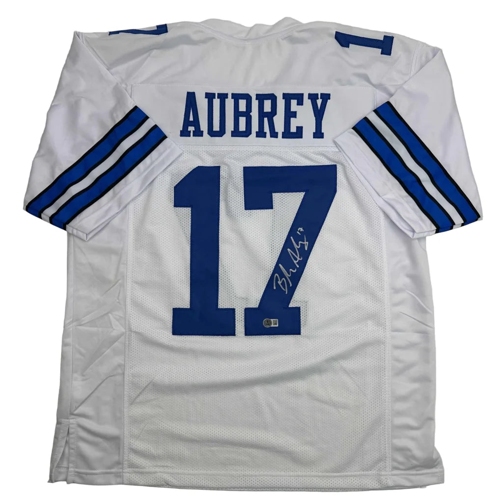 Autographed Brandon Aubrey Dallas Cowboys custom jersey with signature