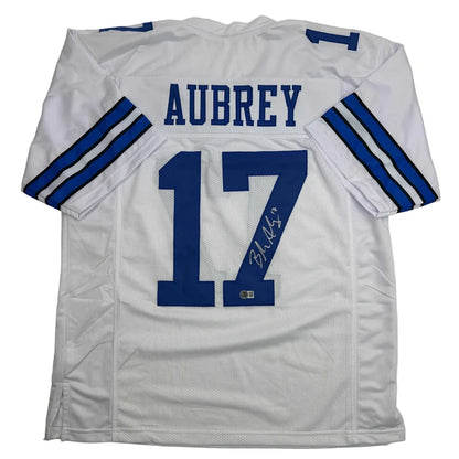 Autographed Brandon Aubrey Dallas Cowboys custom jersey with signature