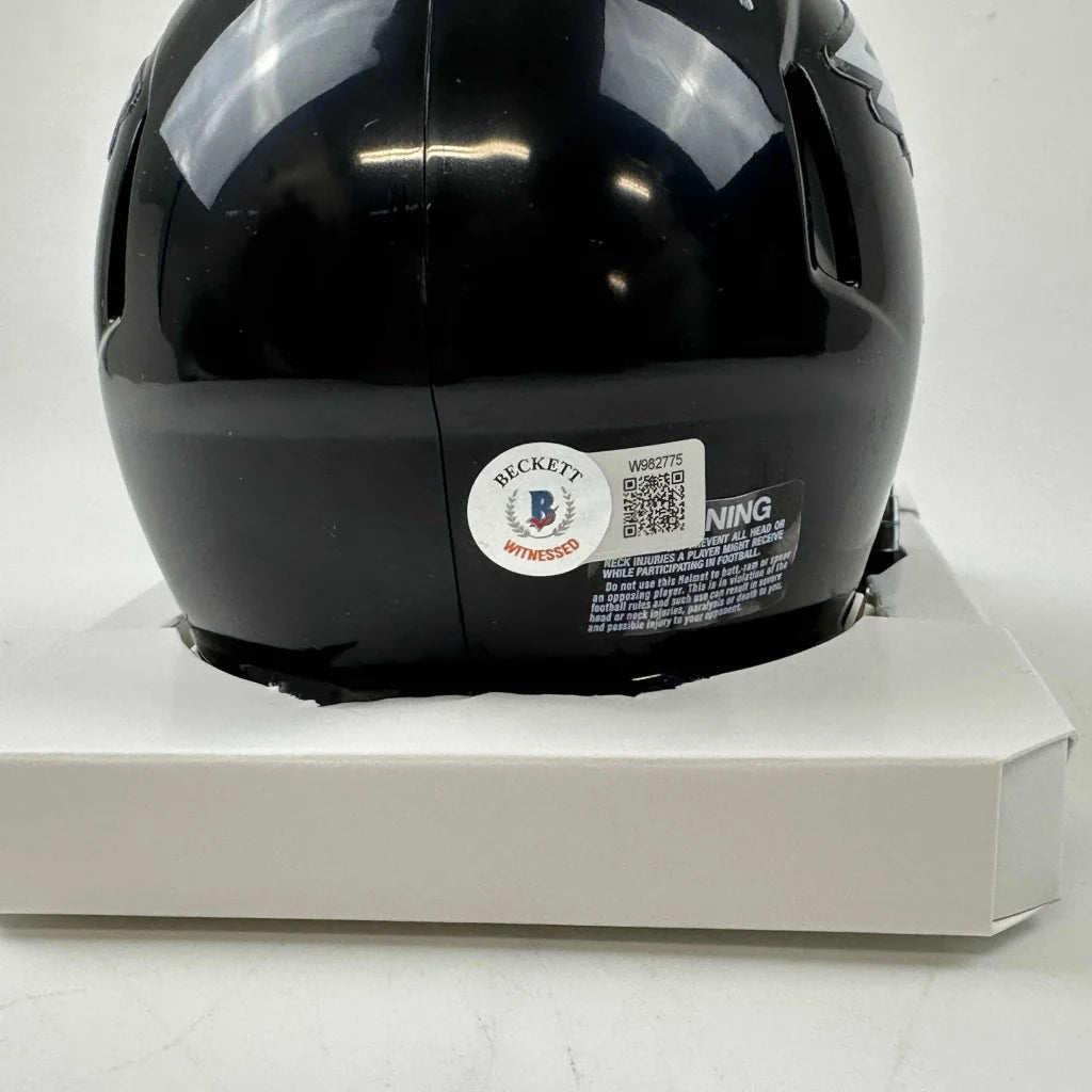 Autographed Brandon Graham Philadelphia Eagles Eclipse Alternate Mini Football Helmet Beckett BAS COA | Certified Authentic Signed Memorabilia | vintageantiquesgifts.com