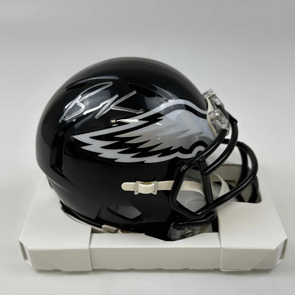 Autographed Brandon Graham Philadelphia Eagles Eclipse Alternate Mini Football Helmet Beckett BAS COA | Hall of Fame Sports Memorabilia | vintageantiquesgifts.com