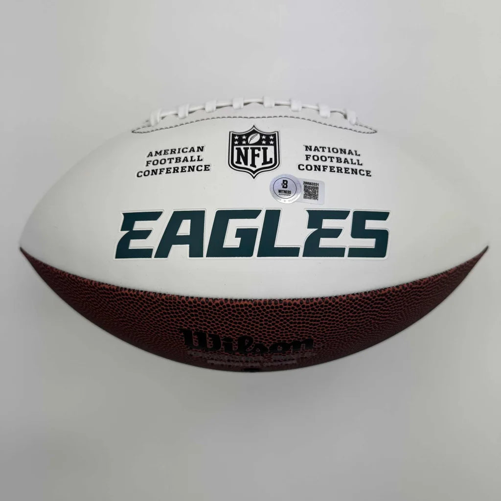 Autographed Brandon Graham Philadelphia Eagles white panel NFL football