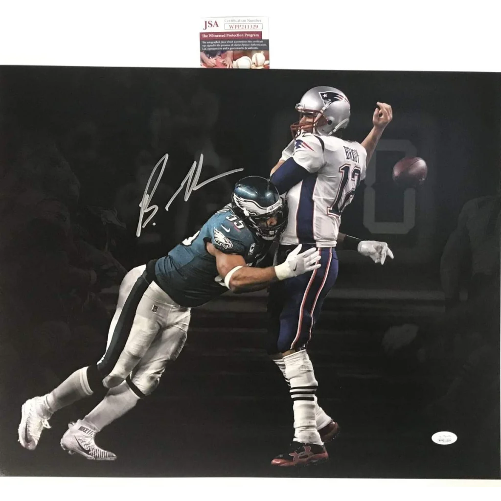 Autographed NFL action photo with third party authentication for sports fans