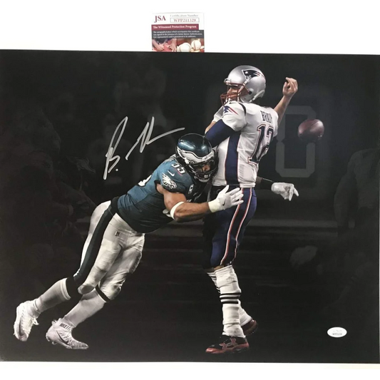 Autographed Brandon Graham Philadelphia Eagles Super Bowl LII 52 Strip Sack Fumble 16x20 Football Photo JSA COA | Hall of Fame Sports Memorabilia | vintageantiquesgifts.com
