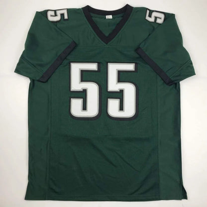 Autographed Brandon Graham Philadelphia Green Football Jersey Beckett BAS COA | Authenticated Signed Sports Jersey | vintageantiquesgifts.com