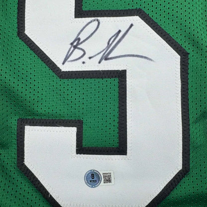 Autographed Brandon Graham green custom jersey number 3, JSA COA