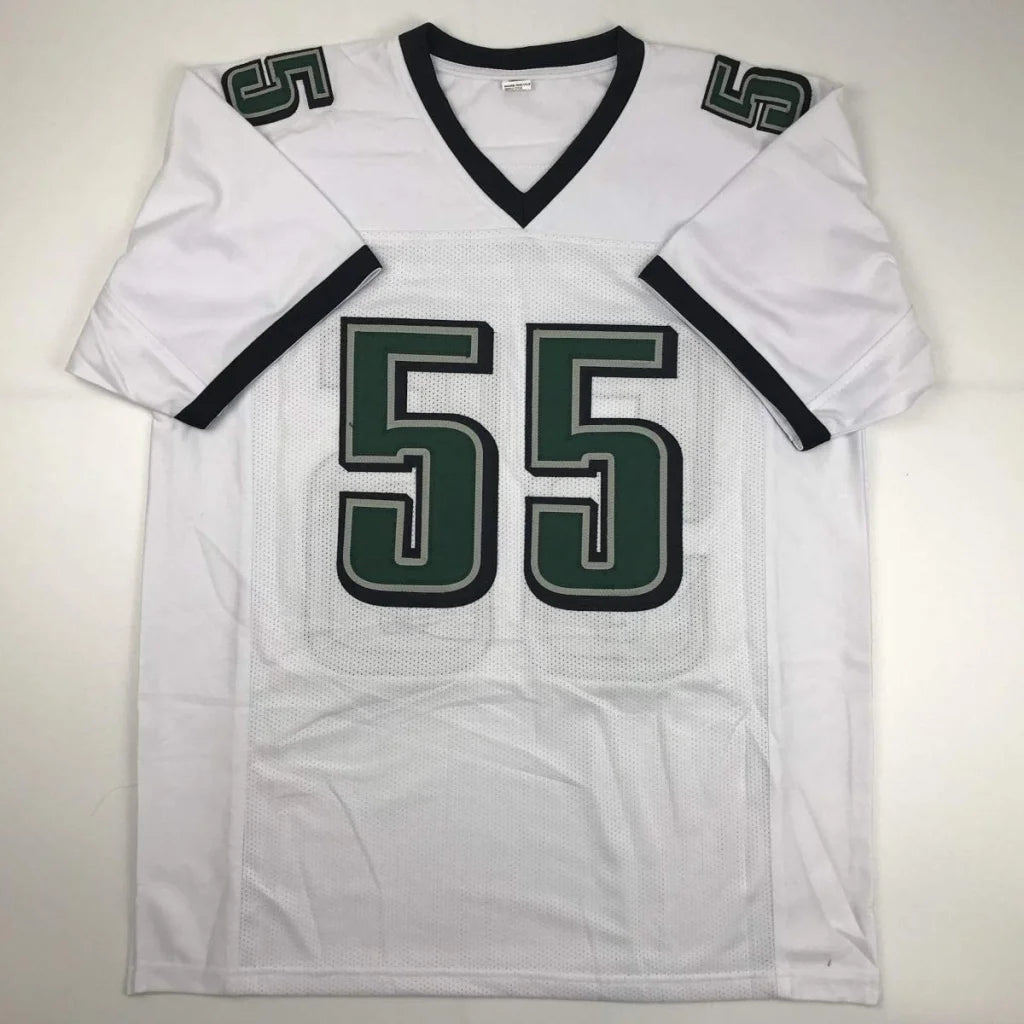 Signed GRAHAM 55 custom jersey from professional sports league with green and black 55