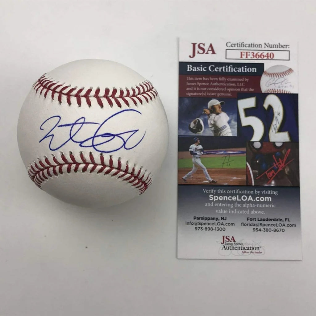 Autographed MLB Baseball with JSA Certification Card for authenticity