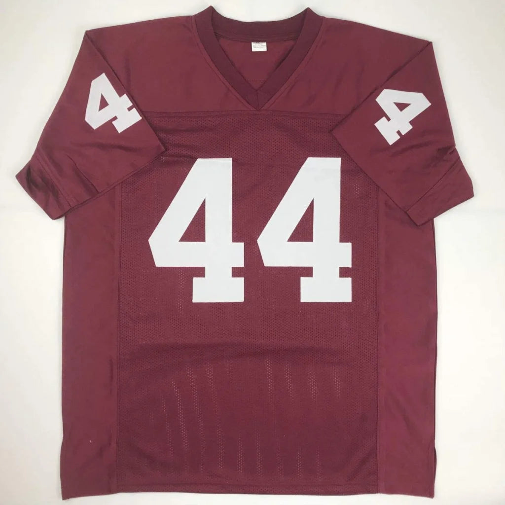 Maroon Bosworth signed custom jersey with white 44, JSA COA