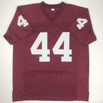 Maroon Bosworth signed custom jersey with white 44, JSA COA