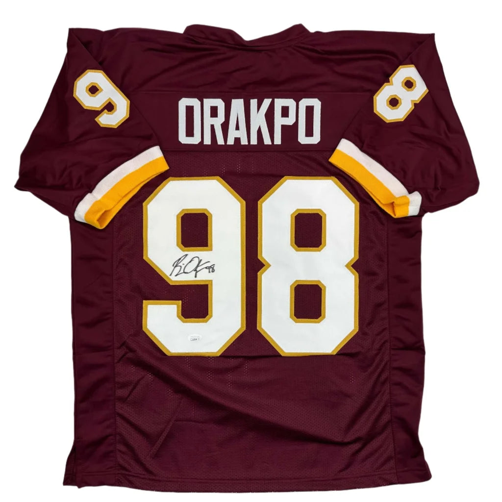 Autographed Brian Orakpo Washington Burgundy Football Jersey JSA COA | Hall of Fame Sports Memorabilia | vintageantiquesgifts.com