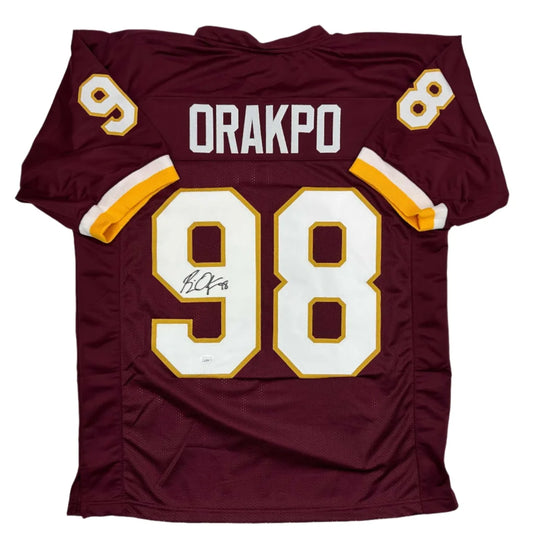 Autographed Brian Orakpo Washington Burgundy Football Jersey JSA COA | Hall of Fame Sports Memorabilia | vintageantiquesgifts.com