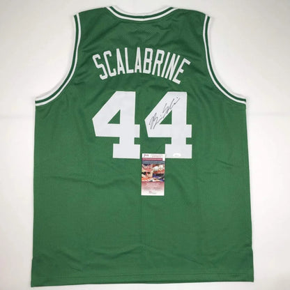 Autographed Brian Scalabrine green custom jersey with number 44, JSA COA
