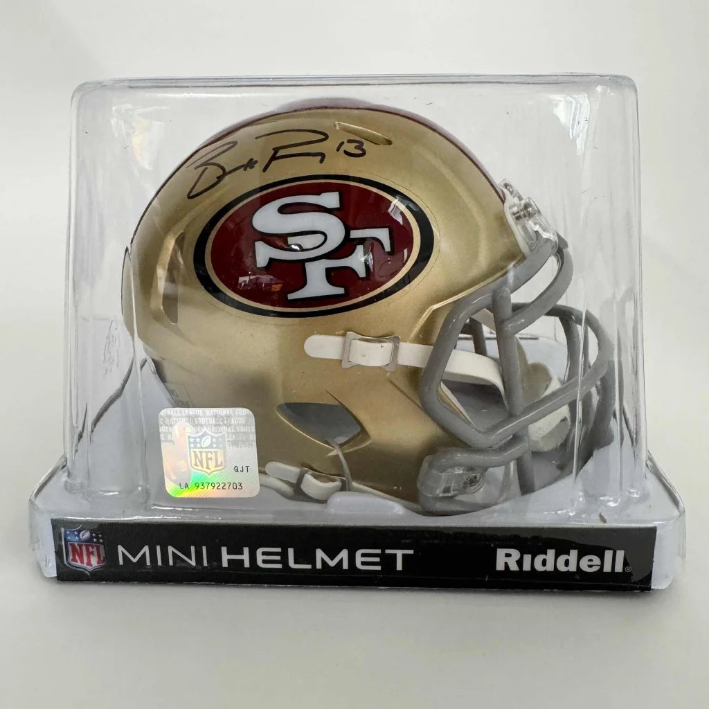 Autographed Brock Purdy San Francisco 49ers Football Mini Helmet Fanatics COA | Authenticated Signed Sports Collectible | vintageantiquesgifts.com