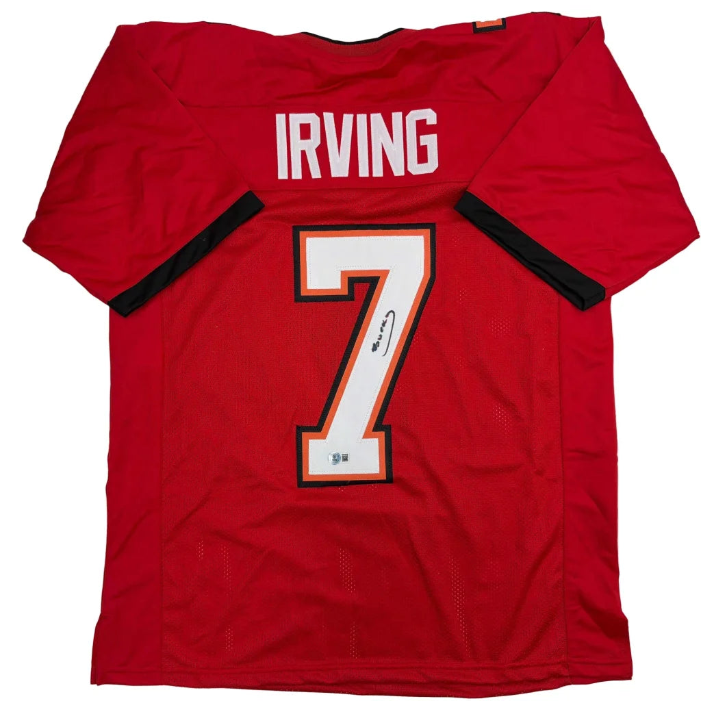 Bucky Irving custom jersey, Tampa Bay #7 red with white lettering