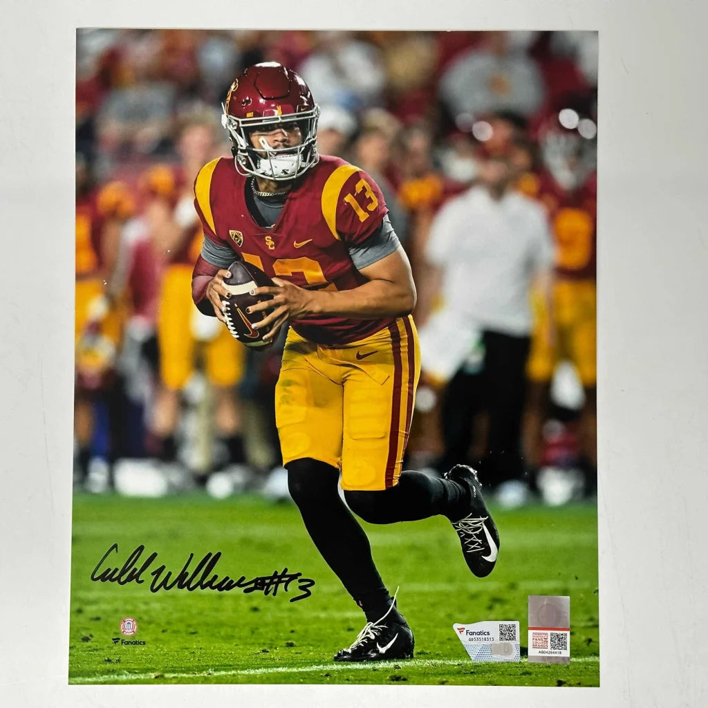 Autographed Caleb Williams USC Trojans 8x10 College Football Photo Fanatics COA | Hall of Fame Sports Memorabilia | vintageantiquesgifts.com