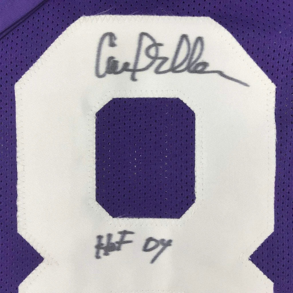 Carl Eller HOF custom jersey with JSA COA, purple with white number