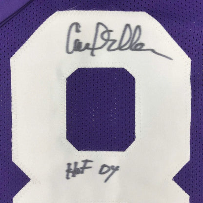 Carl Eller HOF custom jersey with JSA COA, purple with white number