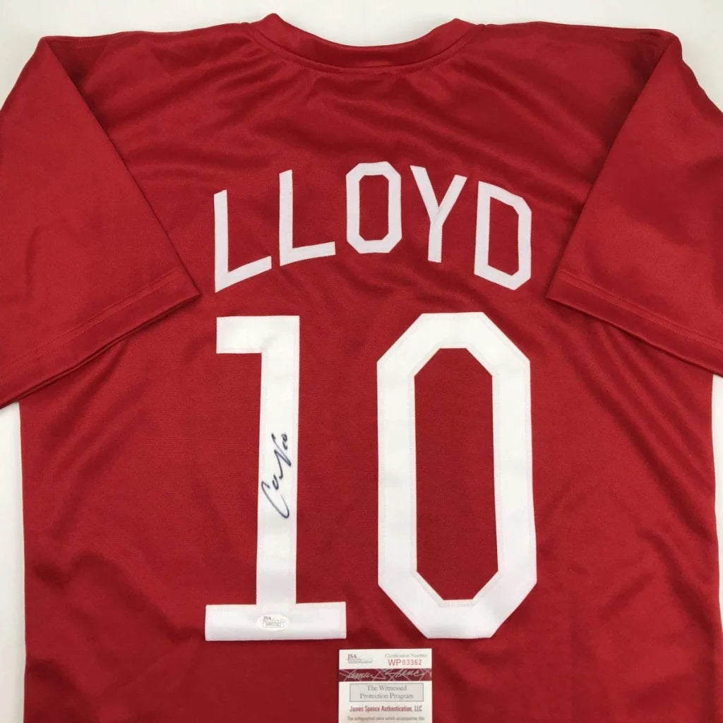 Autographed Carli Lloyd Red Soccer Team USA World Cup Jersey JSA COA | Certified Authentic Signed Memorabilia | vintageantiquesgifts.com