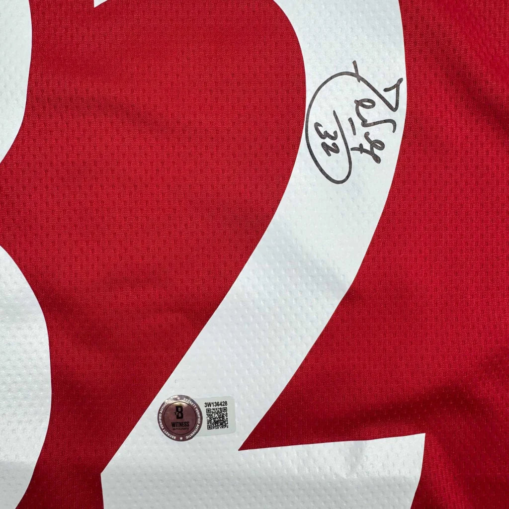 Autographed Carlos Tevez Manchester United Red Soccer Jersey Beckett BAS COA | Authenticated Signed Sports Jersey | vintageantiquesgifts.com
