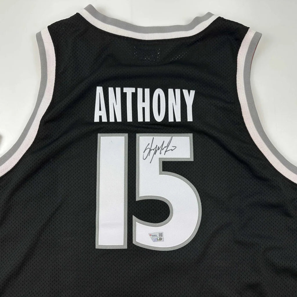 Autographed Carmelo Anthony Syracuse Orange Black Basketball Jersey Fanatics COA | Certified Authentic Signed Memorabilia | vintageantiquesgifts.com