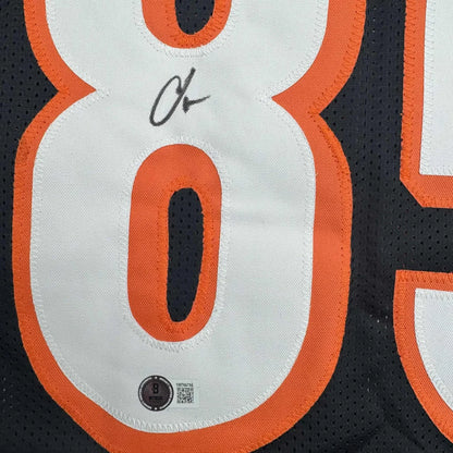 Autographed Chad Ochocinco custom jersey, black with orange, number 80, Bengals
