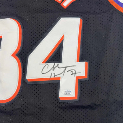 Autographed/Signed Charles Barkley Phoenix Black Basketball Jersey JSA COA