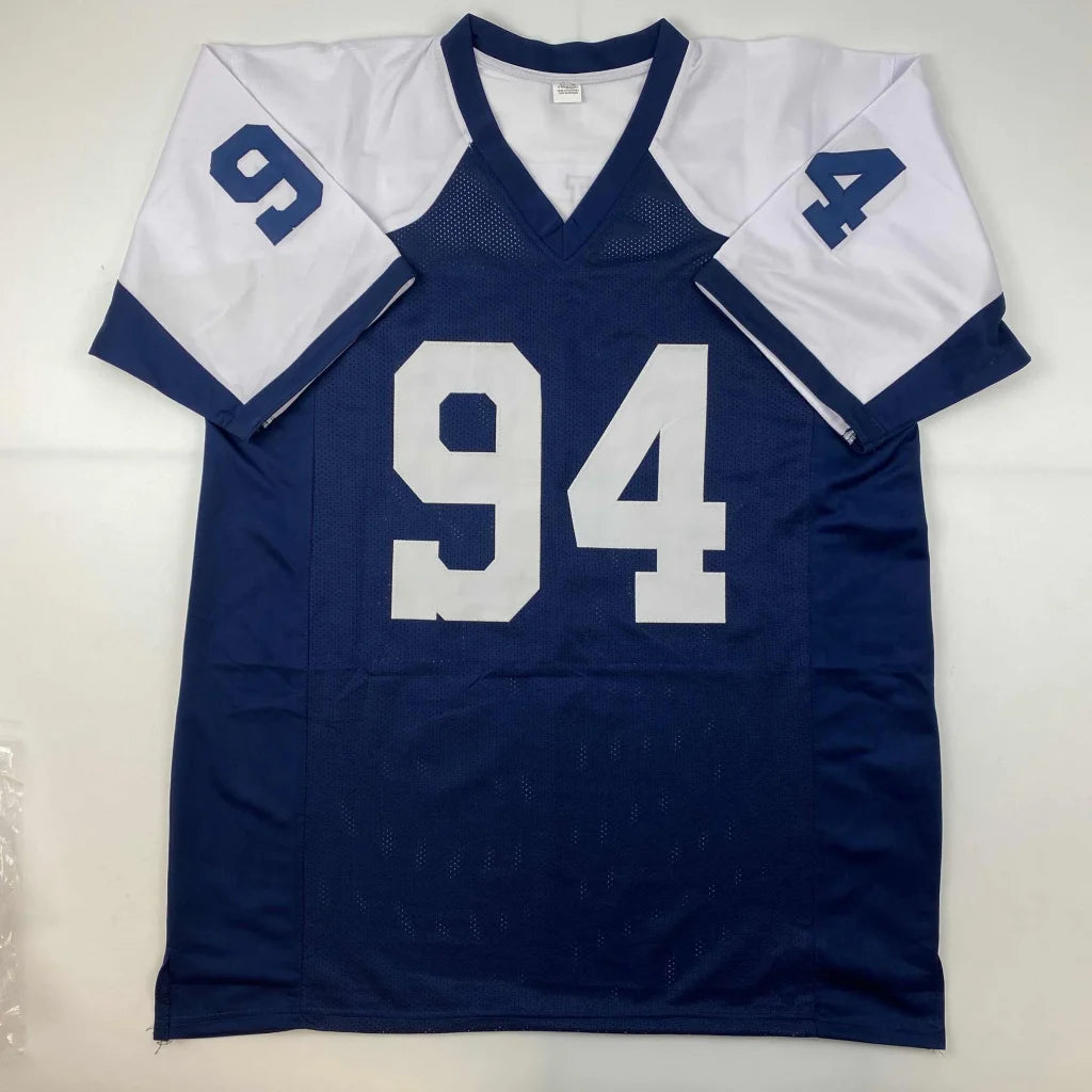 Blue and white custom jersey Charles Haley Dallas 94 signed collectible