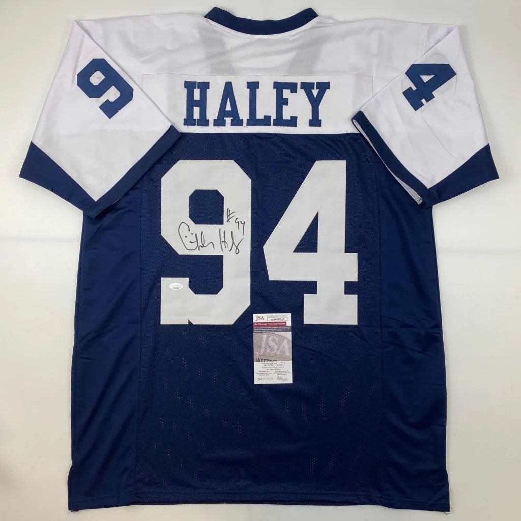 Signed Charles Haley Dallas custom jersey 94 with Haley nameplate